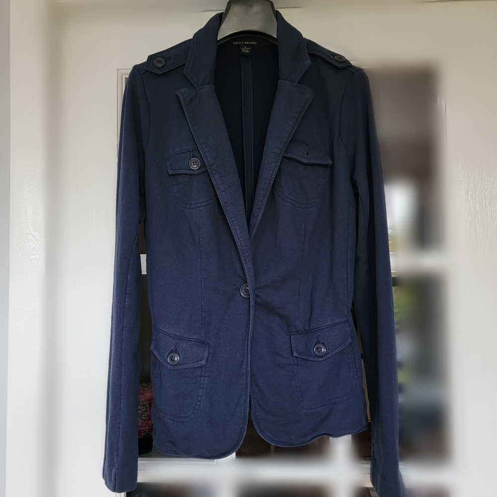 Lucky Brand Cotton Blazer, Size S